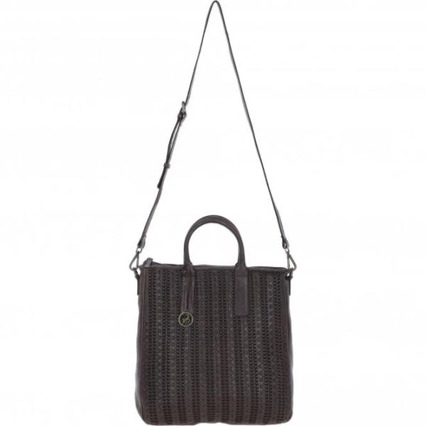 Stylish Ashwood Leather Shopper Bag with Crossbody Strap Brown